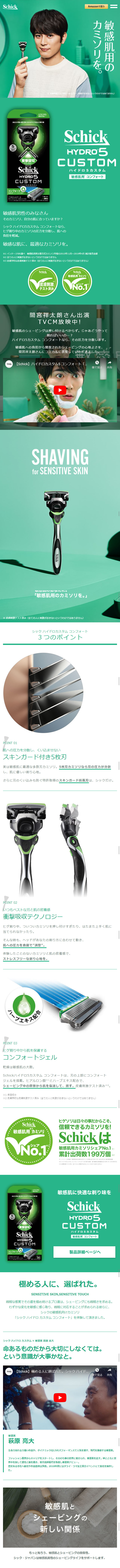 SchickHYDRO5CUSTOM LP design (goods / Green tones / Simple) Mobile version