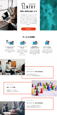 CASTERENTRY LP design (Internet service / Shades of grey / Simple) PC version