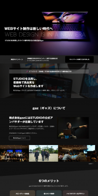 Website Production Services LP design (Internet service / Black-colored / Cool style) PC version