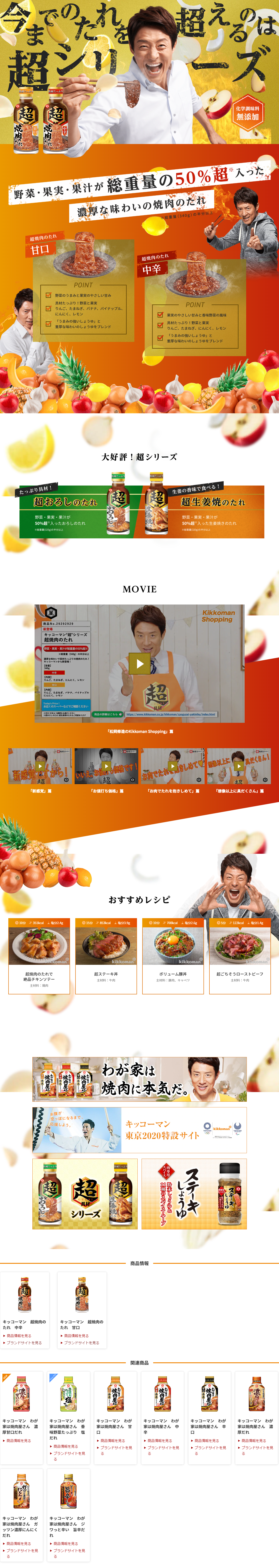 超シリーズ　超焼肉のたれのLPデザイン（食品／オレンジ系／派手系）PC版