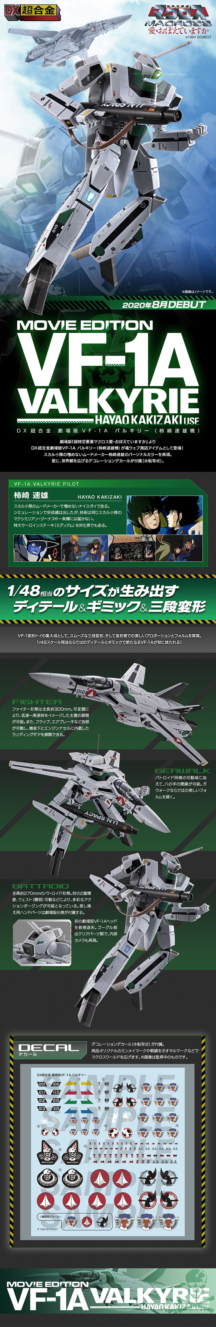 DX Chogokin Movie Edition VF-1A Valkyrie (Kakizaki Hayao Unit) LP design (Kids, Baby, Toys / Green tones / Cute style) PC version