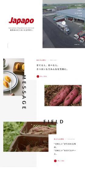 Japapo LP design (food / Shades of grey / Simple) PC version