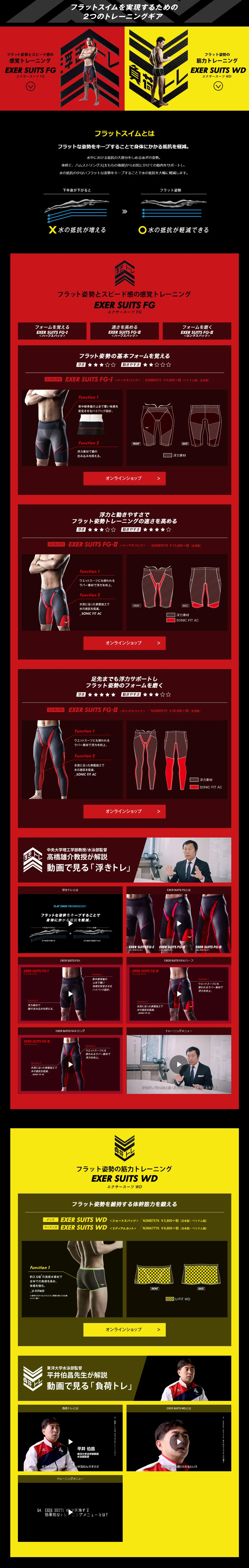 EXER SUITS FGのLPデザイン（スポーツ／レッド系／かっこいい系）PC版
