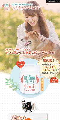 わんちゃんのおめめのLPデザイン（ペット・花・DIY工具／カラフル系／かわいい系）スマホ版