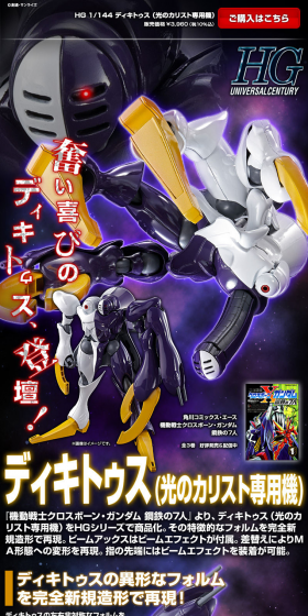 HG 1/144 Dictus (Calisto of Light's Custom Mobile Suit) LP design (Kids, Baby, Toys / Black-colored / Cool style) PC version