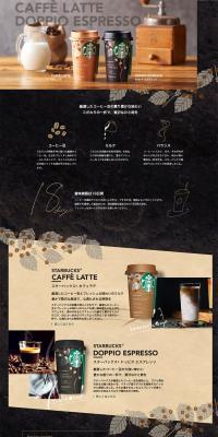 Caffè Latte / Doppio Espresso LP design (Beverages and Alcohol / Black-colored / Natural style) PC version