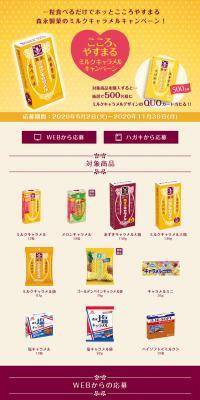 Soothing Milk Caramel Campaign LP design (Sweets and Snacks / yellow / Japanese style) PC version