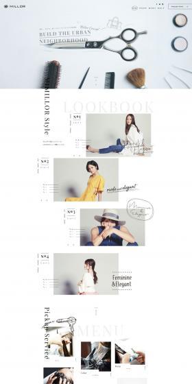 beauty salon LP design (Businesses, companies, stores / White-based / Simple) PC version