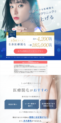 Full Body Medical Hair Removal LP design (Beauty services / Shades of blue / Clean-cut) PC version