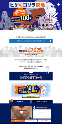 Beard Hair Removal LP design (Beauty services / Shades of blue / Lively type) PC version