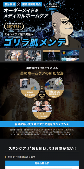 Gorilla skin maintenance LP design (Beauty, Skincare, Fragrance / Shades of blue / Trust and Safety) PC version