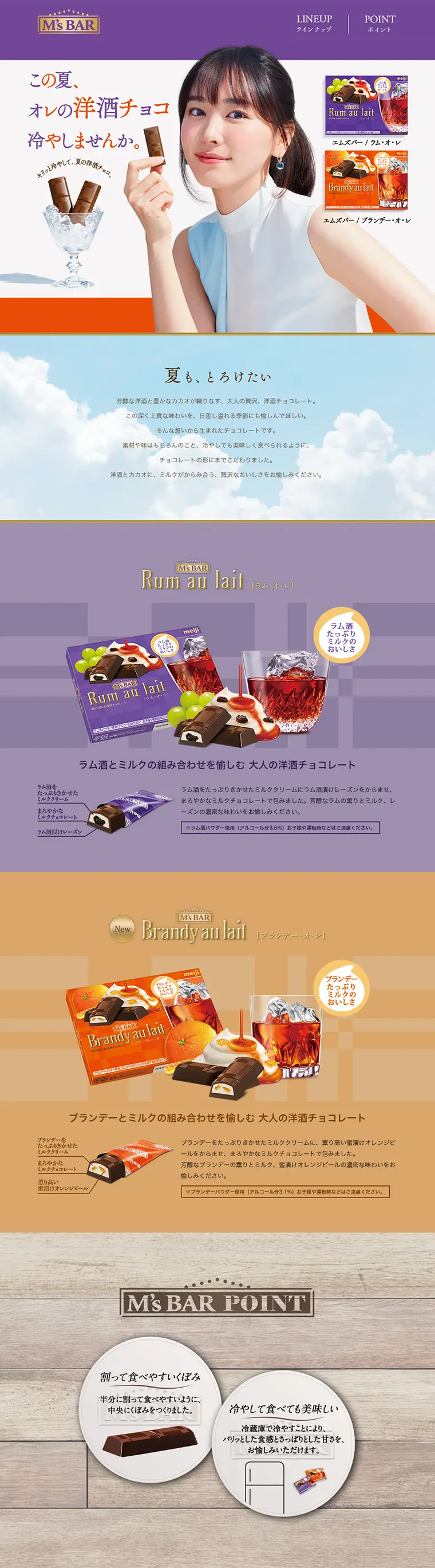 M’s BARのLPデザイン（スイーツ・スナック菓子／パープル系／キレイ系）PC版