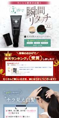 KAMIKA Point Hair Color LP design (Beauty, Skincare, Fragrance / White-based / Refined style) PC version