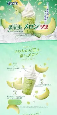 ハロハロ果実氷 メロンのLPデザイン（スイーツ・スナック菓子／グリーン系／爽やか系）PC版