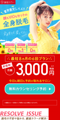 Full body hair removal LP design (Beauty services / Red tones / Refreshing type) PC version