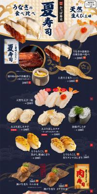 Summer Sushi LP design (food / Shades of blue / Japanese style) PC version