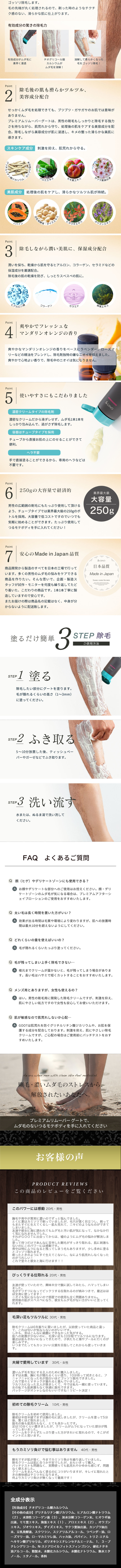 プレミアムリムーバー グートのLPデザイン（美容・スキンケア・香水／ブラック系／かっこいい系）スマホ版