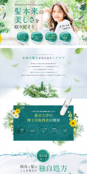 Herb Garden Shampoo LP design (Health and Beauty Foods and Supplements / Green tones / Refined style) PC version