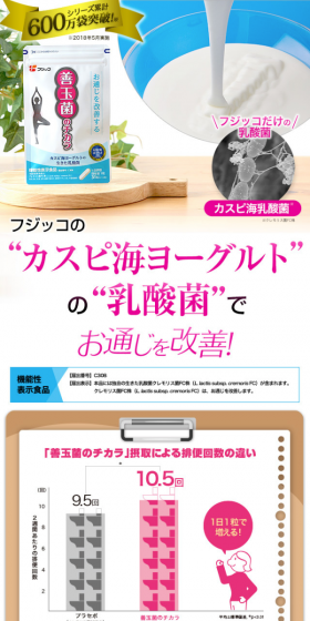 善玉菌のチカラのLPデザイン（健康・美容食品・サプリ／ピンク系／健康・癒し系）スマホ版
