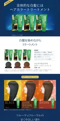 ふんわり仕上がる カラートリートメントのLPデザイン(美容・スキンケア・香水/ブルー系/シンプル系)PC版
