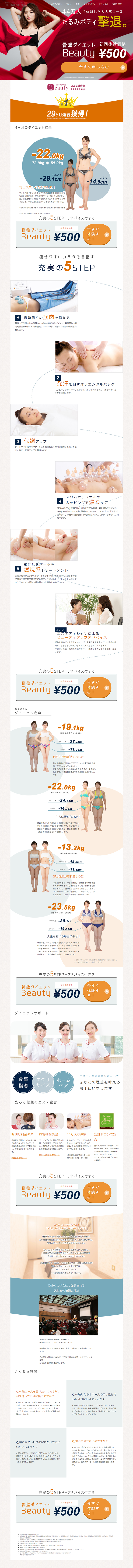 Pelvic Diet LP design (Beauty services / Red tones / Clean-cut) PC version