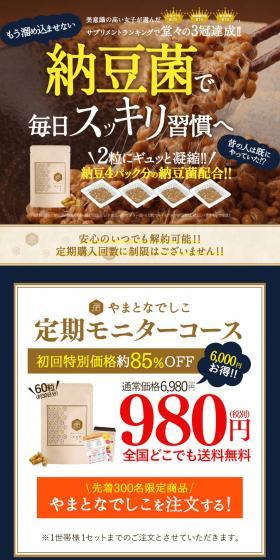 やまとなでしこのLPデザイン（健康・美容食品・サプリ／ブラウン系／にぎやか系）PC版