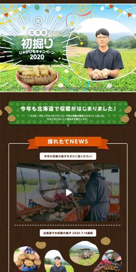 First Harvest Potato Campaign 2020 LP design (Events, Campaigns, Experiences / Green tones / Cute style) PC version