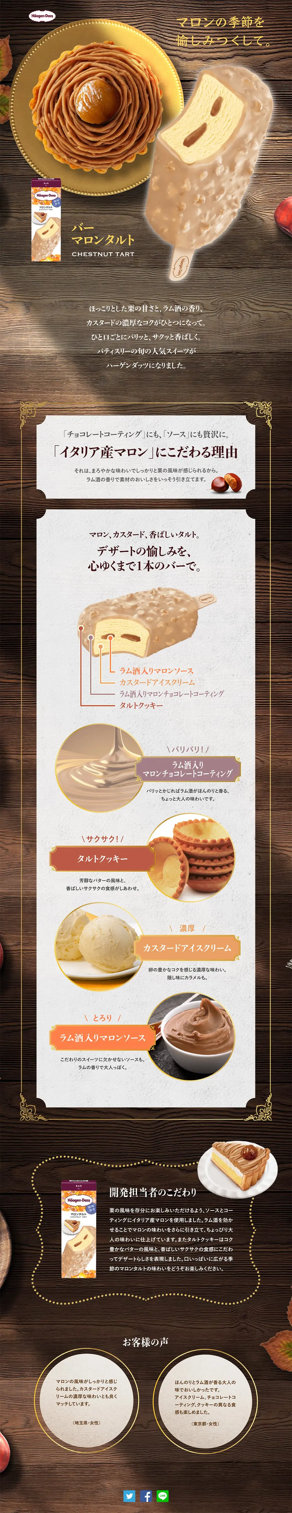 マロンタルトのLPデザイン（スイーツ・スナック菓子／ベージュ系／キレイ系）PC版