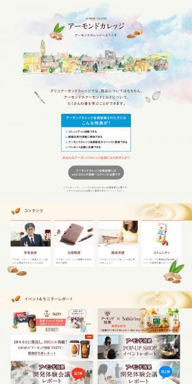 Almond College LP design (Internet service / Beige tones / Arts) PC version