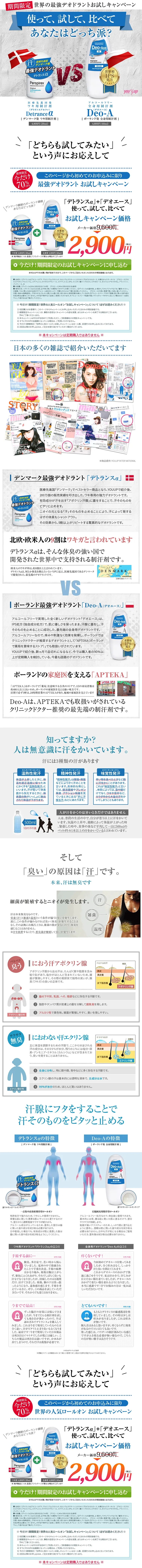 最高デオドラントのLPデザイン（美容・スキンケア・香水／ブルー系／清潔系）PC版