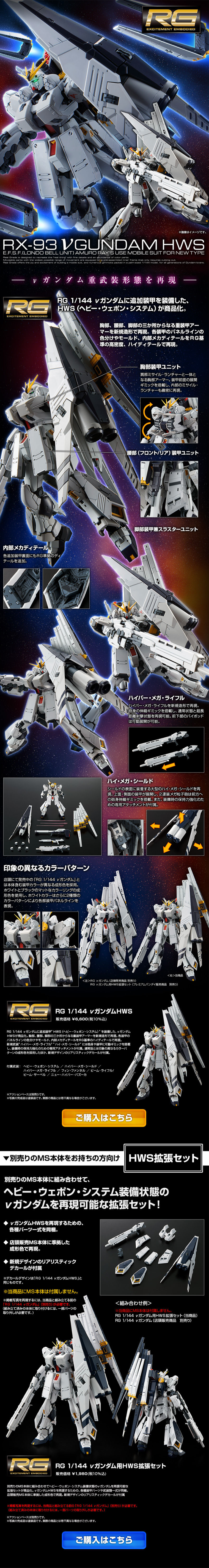 RG Nu Gundam HWS / HWS Expansion Set for RG Nu Gundam LP design (Kids, Baby, Toys / Black-colored / Cool style) PC version