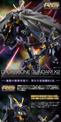 RG 1/144 Crossbone Gundam X2 LP design (Kids, Baby, Toys / Black-colored / Cool style) PC version