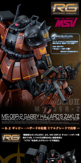RG 1/144 Gabby Hazard's Custom Zaku II LP design (Kids, Baby, Toys / Black-colored / Cool style) PC version
