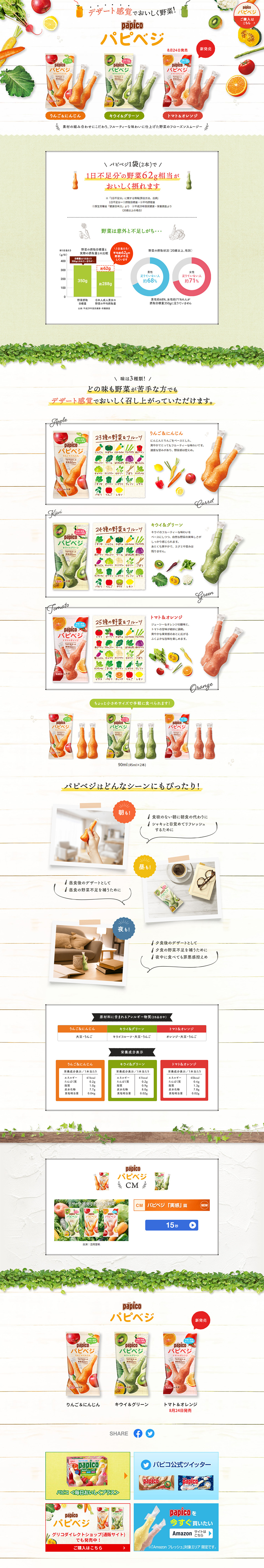 Papico Papivege LP design (Sweets and Snacks / White-based / Natural style) PC version