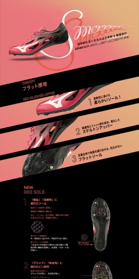GEO SILENCER10のLPデザイン（スポーツ／ピンク系／かっこいい系）PC版