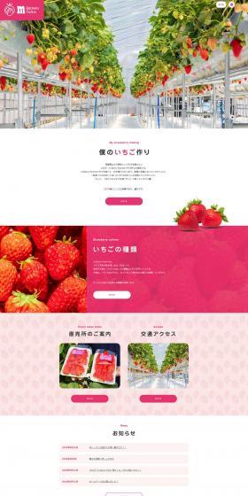 Strawberry LP design (fruit-vegetable / Pink shades / Simple) PC version