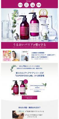 ビオチン+ピー・バリア スカルプ シャンプー&トリートメントのLPデザイン（スキンケア・ボディケア・ヘアケア／ブルー系／シンプル系）PC版