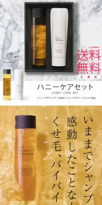 マイハニー レメディー ハニーケア シャンプー＆トリートメントセットのLPデザイン（美容・スキンケア・香水／ゴールド系／キレイ系）PC版