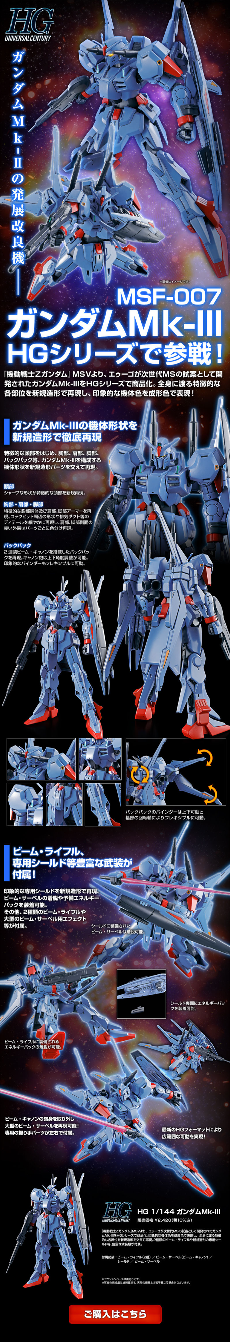 HG 1/144 Gundam Mk-III LP design (Kids, Baby, Toys / Black-colored / Cool style) PC version