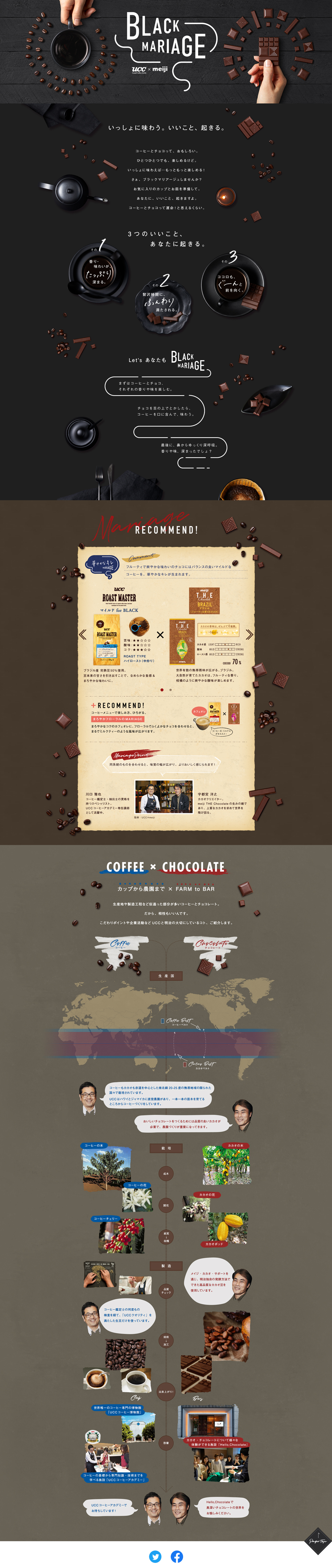 UCC x Meiji BLACKMARIAGE LP design (Western confectionery / Black-colored / Cute style) PC version