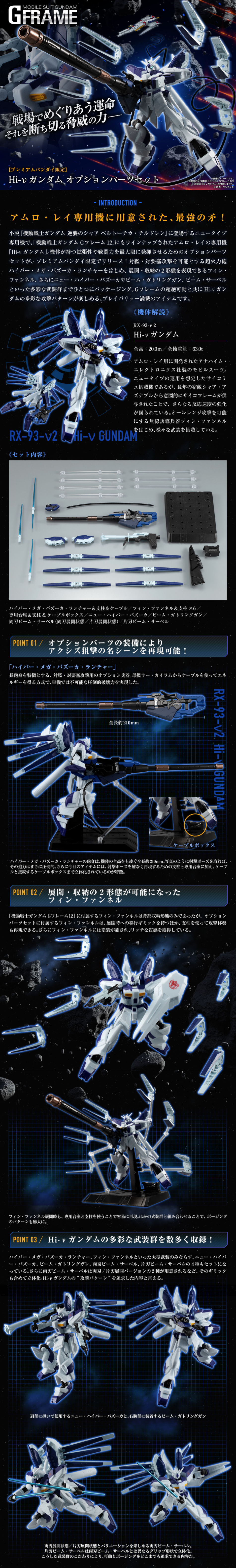 機動戦士ガンダム Gフレーム Hi-νガンダム オプションパーツセットのLPデザイン（キッズ・ベビー・玩具／ブラック系／かっこいい系）PC版