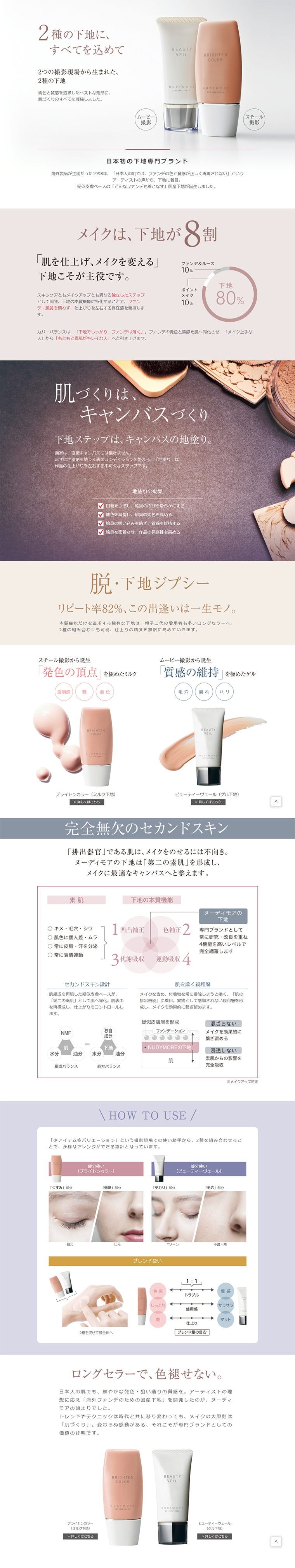 Nudymore Brighten Color LP design (Beauty, Skincare, Fragrance / White-based / Refined style) PC version