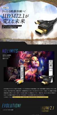 HDMI2.1のLPデザイン（パソコン・周辺機器／ブラック系／かっこいい系）PC版