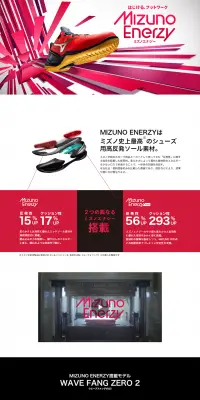 MIZUNO ENERZYのLPデザイン（スポーツ／ピンク系／かっこいい系）PC版