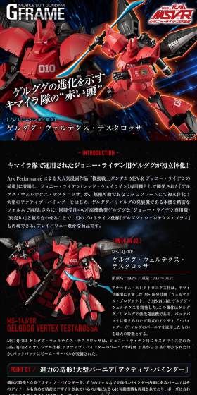 Mobile Suit Gundam G-FRAME Gelgoog Vertex Testarossa LP design (Kids, Baby, Toys / Black-colored / Cool style) PC version