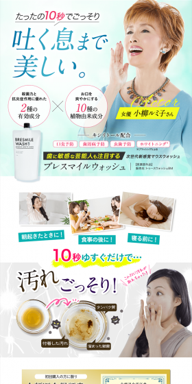 BRESMILE LP design (Beauty, Skincare, Fragrance / Shades of blue / Clean-cut) PC version