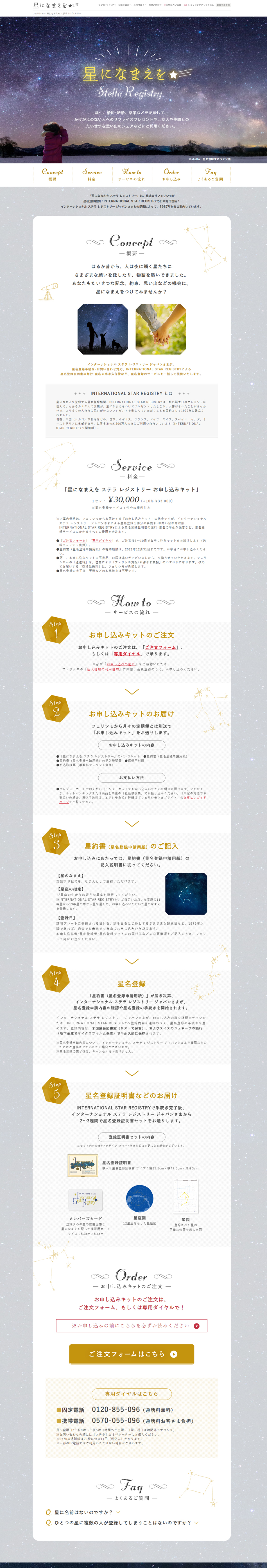 Stella Registry LP design (Events, Campaigns, Gifts / Shades of blue / Cute style) PC version