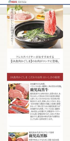 JA Shokuniku Kagoshima Specialty Meats LP design (Meat and Meat Products / Beige tones / Trust and Safety) PC version