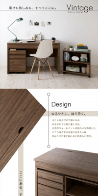 Compact Desk 3-Piece Set LP design (Interior, furniture, and bedding / Beige tones / Refined style) PC version