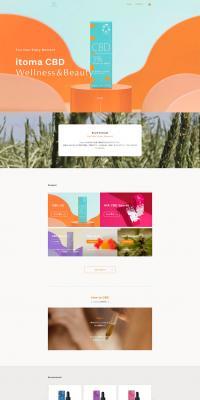 itomacbd LP design (Beauty, Skincare, Fragrance / Orange tones / Simple) PC version